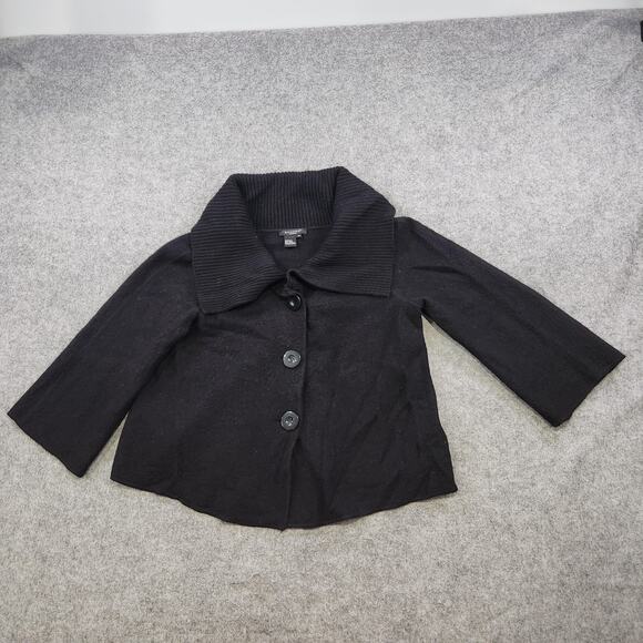 Sandro Sweater Womens Medium 100% Wool Collared Button Up Cardigan Jacket - Picture 3 of 15
